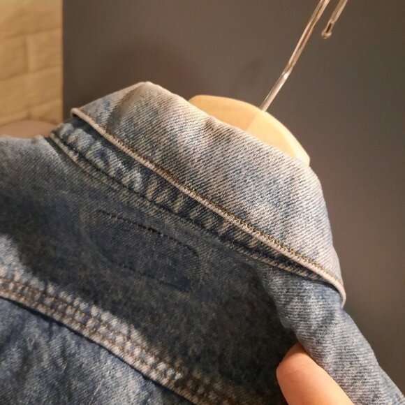 Vtg Levis Jacket Mens 44 Denim Jean Trucker Type 3 Made In USA Faded 80s 70506 - Picture 9 of 15